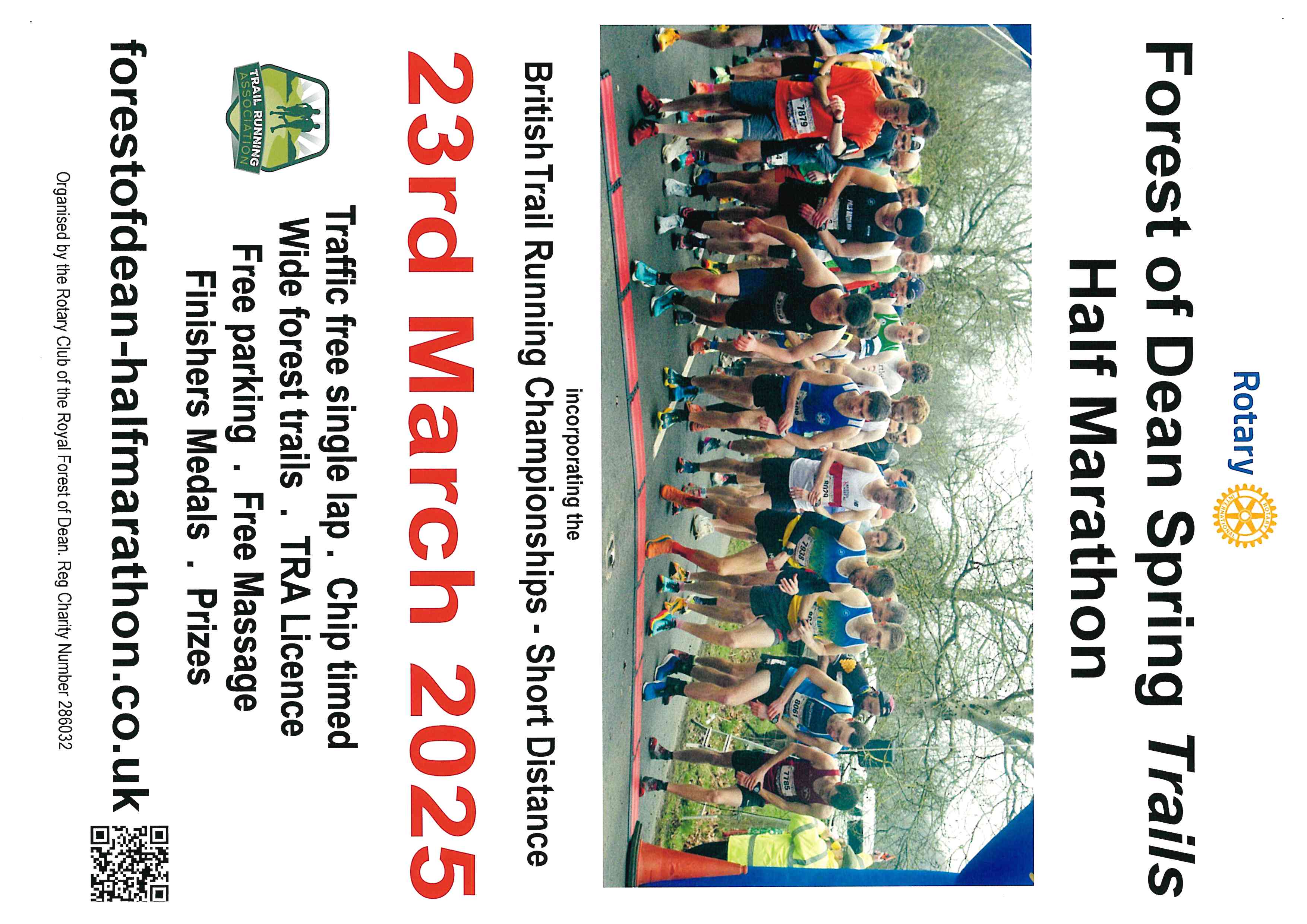 Forest of Dean Spring Trails Half Marathon. 23rd March 2025. forestofdean-halfmarathon.co.uk